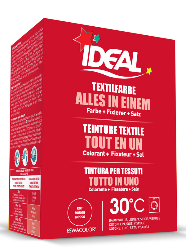 IDEAL / ESWACOLOR  Teinture textile BRUN ROUGE pour coton, lin